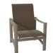 Tropitone Kenzo Patio Dining Armchair Sling in Brown | 35.5 H x 25.5 W x 29.75 D in | Wayfair 381537_MOA_Cape Cove