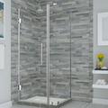 Aston Bromley 31.25" x 72" Rectangle Hinged Shower Enclosure, Stainless Steel in Gray | 72 H x 31 W x 32 D in | Wayfair SEN967EZ-SS-312532-10