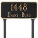 Montague Metal Products Inc. Madison 2-Line Lawn Address Sign Metal | 9.25 H x 17 W x 0.25 D in | Wayfair PCS-0026S2-L-NG