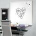 Wrought Studio™ You are Loved Heart Wall Mounted Magnetic Board Manufactured Wood/Metal in Brown/White | 16 H x 16 W x 2 D in | Wayfair