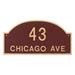 Montague Metal Products Inc. Dover 2-Line Wall Address Plaque Metal | 8 H x 15.75 W x 0.25 D in | Wayfair PCS-0140S2-W-GS