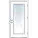 Verona Home Design Clear Glass Primed Steel Prehung Front Entry Door Metal in White | 80 H x 36 W x 1.75 D in | Wayfair ZZ364637L