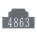 Montague Metal Products Inc. Beckford 1-Line Wall Address Plaque Metal | 9.75 H x 15.5 W x 0.25 D in | Wayfair PCS-0044S1-W-TW