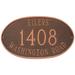Montague Metal Products Inc. Montgomery 3-Line Wall Address Plaque Metal | 10.25 H x 18 W x 0.25 D in | Wayfair PCS-0125S2-W-NG