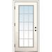 Verona Home Design External Grilles Primed Steel Prehung Front Entry Door Metal in White | 80 H x 36 W x 1.75 D in | Wayfair ZW364613R