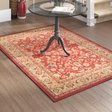 Blue/Red 0.35 in Area Rug - Astoria Grand Pennypacker Oriental Red/Beige/Blue Area Rug | 0.35 D in | Wayfair D206105915254BB7936262670606A01D