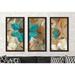 Winston Porter Garden Glow II by Carol Robinson - 3 Piece Picture Frame Multi-Piece Image Print /Acrylic in Blue/Brown | Wayfair