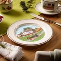 Villeroy & Boch Design Naif 8.25" Going to Market Salad Plate Porcelain China/Ceramic in Green/White | Wayfair 1023372642