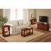 Charlton Home® Kingsland 42" Wide Wooden Traditional Design Rectangular TV Stand w/ Cabinet Wood in Brown | 24 H in | Wayfair