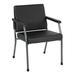 Symple Stuff Bonifacio 24.75" W Vinyl Seat Waiting Room Chair w/ Metal Frame Vinyl/Metal in Brown | 34.5 H x 24.75 W x 27 D in | Wayfair