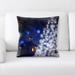 East Urban Home Christmas Card Throw Pillow Polyester/Polyfill/Microsuede | 18 H x 18 W x 3 D in | Wayfair 8C166486FA1345AE923400329C6DC783