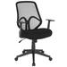 The Twillery Co.® Melrose High Back Mesh Office Chair w/ Arms Upholstered/Mesh, Nylon in Gray/Brown | 37 H x 26.5 W x 26.5 D in | Wayfair