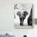 East Urban Home Incoming Elephants by Giovanni Casini - Photograph Print on Canvas in Black/Gray/White | 19 H x 14 W x 2 D in | Wayfair