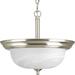 Charlton Home® Constantia 2 - Light 13.25" Semi Flush Mount Glass in Gray | 11.38 H x 13.25 W x 13.25 D in | Wayfair