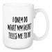 Wrought Studio™ Shrout I Only Do What My Heart Tells Me To Do Coffee Mug Ceramic in Black/Brown/White | 4.62 H in | Wayfair