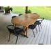 Darby Home Co Bauman Extendable Wooden Dining Table Wood in Brown/White | 31 H x 118 W x 43 D in | Outdoor Dining | Wayfair