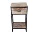 Millwood Pines Quade 1 Drawer Accent Chest Wood/Metal in Black/Brown/Gray | 27.63 H x 13.5 W x 15 D in | Wayfair E99A3D252B994BFEA41F73CE58E4CA46