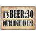 Winston Porter Beer 30 Wooden Sign Wall Décor in Black/Brown | 16 H x 24 W in | Wayfair F482D31D8C6D4C5696B3915F6E826E5C