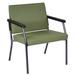 Symple Stuff Bonifacio 28.5" W Antimicrobial Vinyl Seat Waiting Room Chair w/ Metal Frame Vinyl/Metal in Green | 34.5 H x 28.5 W x 27 D in | Wayfair