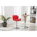 Wrought Studio™ Ferrer Swivel Adjustable Height Bar Stool Upholste/Leather in Red | 16.5 W x 19.7 D in | Wayfair 7B7D3E3044E543F8B50E19AF95A4D4D4