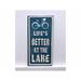 Breakwater Bay Lake Life Vintage Metal Wall Décor Metal in Blue/Gray/White | 16 H x 8 W in | Wayfair 97BBFCBCC8CB429A8F877359709DED5D