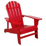 Highland Dunes Kalista Wood Adirondack Chair Wood in Red | 36 H x 30 W x 35 D in | Wayfair CE5E2BA8C278426FABB6C63D8BA91319