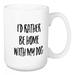 Wrought Studio™ Delafield I'd Rather Be Home w/ My Dog Coffee Mug Ceramic in Black/Brown/White | 4.62 H in | Wayfair