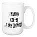 Wrought Studio™ Donelson I Run on Coffee & Dry Shampoo Coffee Mug Ceramic in Black/Brown/White | 4.62 H in | Wayfair