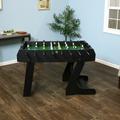 Arlmont & Co. Ayla 48" Foosball Table Manufactured wood in Black/Blue/Brown | 32 H x 48 W in | Wayfair CBDE6E935BD44F048225670A763AAB36