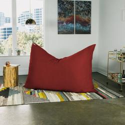 Latitude Run® Pillow Saxx 5.5-Foot - Huge Bean Bag Floor Pillow & Lounger Fade Resistant/Microfiber/Microsuede in Red | Wayfair