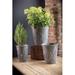 One Allium Way® Brianne Antiqued Drum 3-Piece Zinc Pot Planter Set Metal in Gray | 13 H x 12.75 W x 12.75 D in | Wayfair