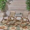 Rosecliff Heights Outdoor Sabrina Rocking Solid Wood Chair in Gray/Brown | 38.5 H x 24.75 W x 52 D in | Wayfair 21D891545B6246B79DE64D25600AB907