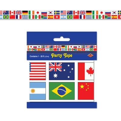 The Party Aisle™ International Flag Party Tape in Blue/Red | Wayfair E6F453D7908B4FFE96DC6DAA75CF304A