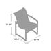Woodard Metropolis Sling Patio Dining Chair Metal/Sling in Gray, Size 34.5 H x 25.25 W x 29.75 D in | Wayfair 320501-01B