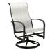 Woodard Fremont Swivel Patio Dining Chair Sling in Black | 41.25 H x 25.25 W x 32.2 D in | Wayfair 2P0488-12B