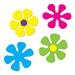 The Party Aisle™ Retro Flower Cutouts in Blue/Green/Yellow | 12 H x 13.25 W in | Wayfair 28F4E4B57A654BB898647AAF27559E57