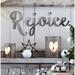 The Holiday Aisle® Rejoice Wall Decor Metal in Gray | 10.5 H x 23 W in | Wayfair F61C3A5872A2473686B845EA09F28992