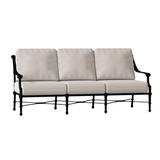 Woodard Delphi 80" Wide Patio Sofa w/ Cushions Metal/Sunbrella® Fabric Included in Gray/Black | 33.25 H x 80 W x 32.75 D in | Wayfair 850620-92-14Y