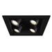 WAC Lighting Precision 4" Multi-Spotlight Recessed Lighting Kit in Black | 10.75 H x 10.75 W in | Wayfair MT-4LD226T-BK