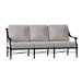 Woodard Delphi 80" Wide Patio Sofa w/ Cushions Metal/Sunbrella® Fabric Included in Gray/Black | 33.25 H x 80 W x 32.75 D in | Wayfair 850620-92-68R