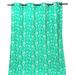 Winston Porter Macdonald 100% Cotton Paisley Semi-Sheer Grommet Single Curtain Panel 100% Cotton in Green/Blue/White | 98 H in | Wayfair