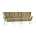 Woodard Terrace 114" Wide Patio Sofa w/ Cushions Metal in Gray/Brown | 38 H x 114 W x 48 D in | Wayfair 790064-70-68R