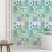 Walplus 6" x 6" Vinyl Peel & Stick Field Tile Vinyl/PVC in Blue/Green | 6 H x 6 W in | Wayfair 0610877211739