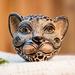 World Menagerie Observant Jaguar Mask Ceramic Wall Décor Ceramic in Brown/Gray | 3.5 H x 5 W in | Wayfair 109B358E2F064EA2839C5276CB6B931B