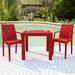 Winston Porter Mace Stackable Plastic Dining Armchair w/ Weave Design in Red | 35 H in | Outdoor Dining | Wayfair AE4C1144B78E43E3B1E75E87D1F2268D