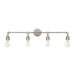 Williston Forge Vintage 4-Light Bath Bar, Glass in Gray | 12 H x 38.5 W x 7.5 D in | Wayfair B5C75B44349A41ED8B04F58CB282C00C