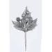 The Holiday Aisle® Mini Glitter Leaf & Cone Branch Pick Plastic in Gray | 7 H x 5 W x 2 D in | Wayfair B47A2051C24647DF8844AB38EEDC40B5