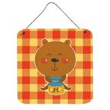 Zoomie Kids Honey Bear Metal Wall Décor Metal in Brown/Red | 8 H x 6 W in | Wayfair ZMIE3554 39990275