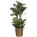 World Menagerie Maranta Floor Plant in Pot Silk/Wood/Plastic in Brown | 45 H x 24 W x 20 D in | Wayfair WRMG2625 42473155