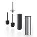 WS Bath Collections Gealuna 15.7in. H Free Standing Toilet Brush & Holder Plastic/Metal in Black/Gray | 15.7 H x 3.5 W x 3.5 D in | Wayfair